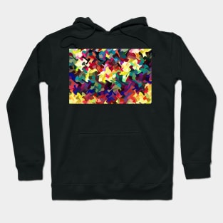 Digital Multicoloured Abstract Fractal Pattern Texture Hoodie